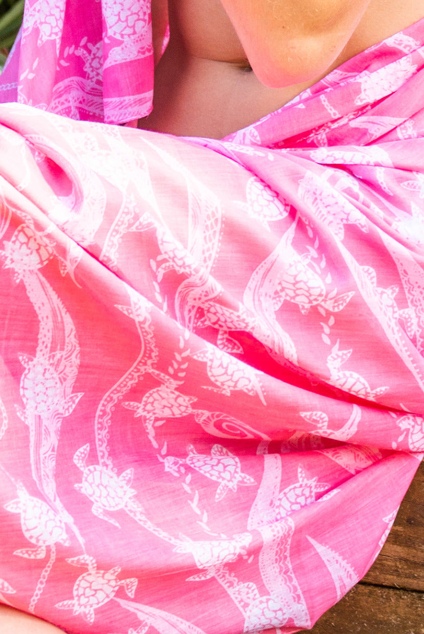 New Turtle Printed Cotton Sarong Pareo