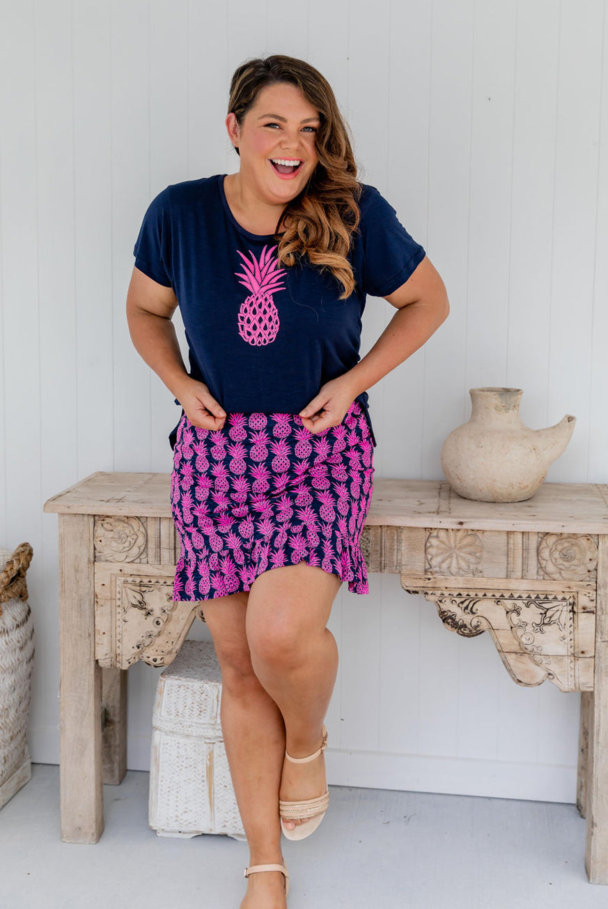 Pineapple Cotton Beach Skirt