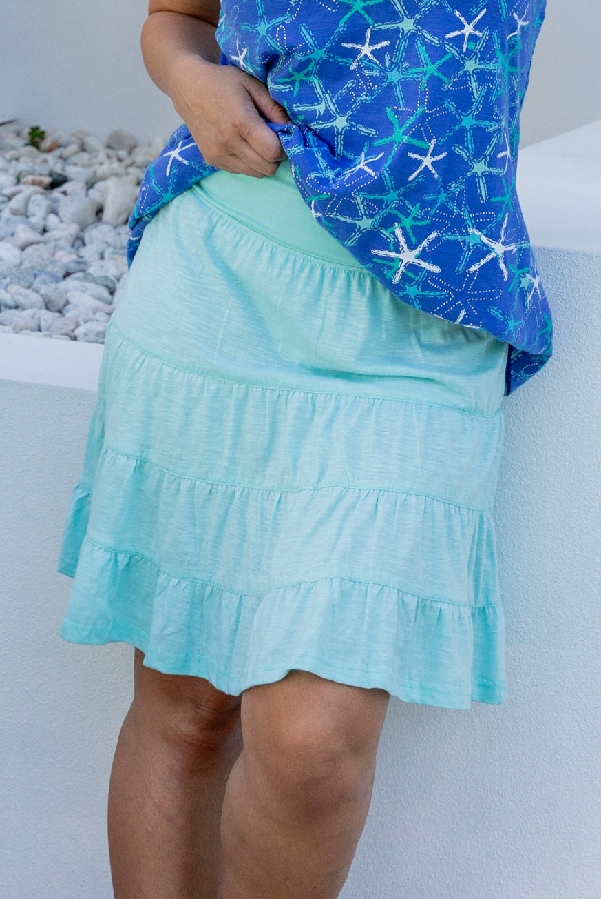 Comfortable Cotton Vacation Ruffle Skirt