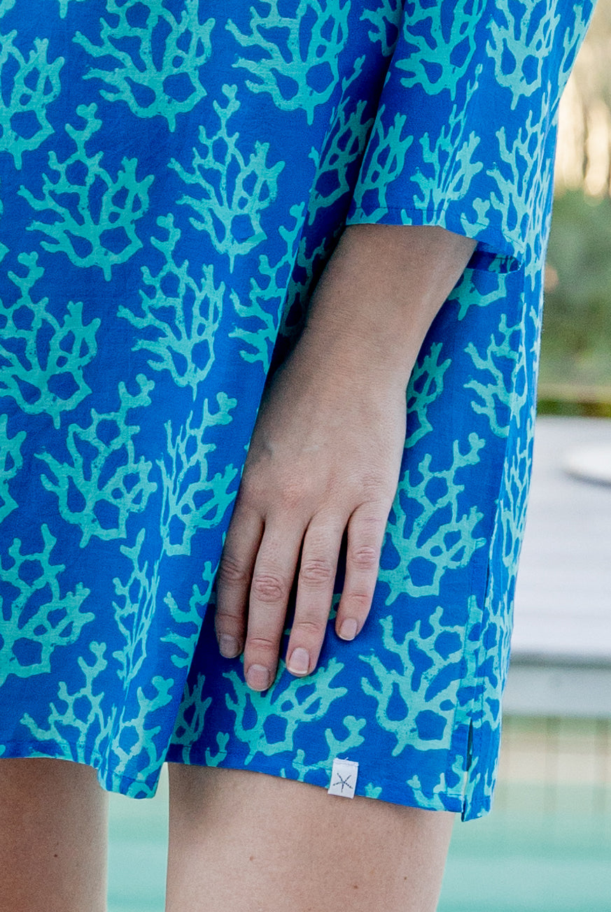 Coral Cotton Beach Tunic