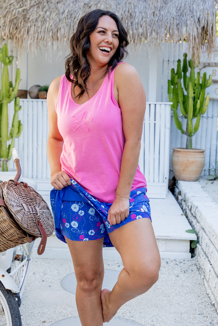 Sand Dollar Cotton Skort with pockets