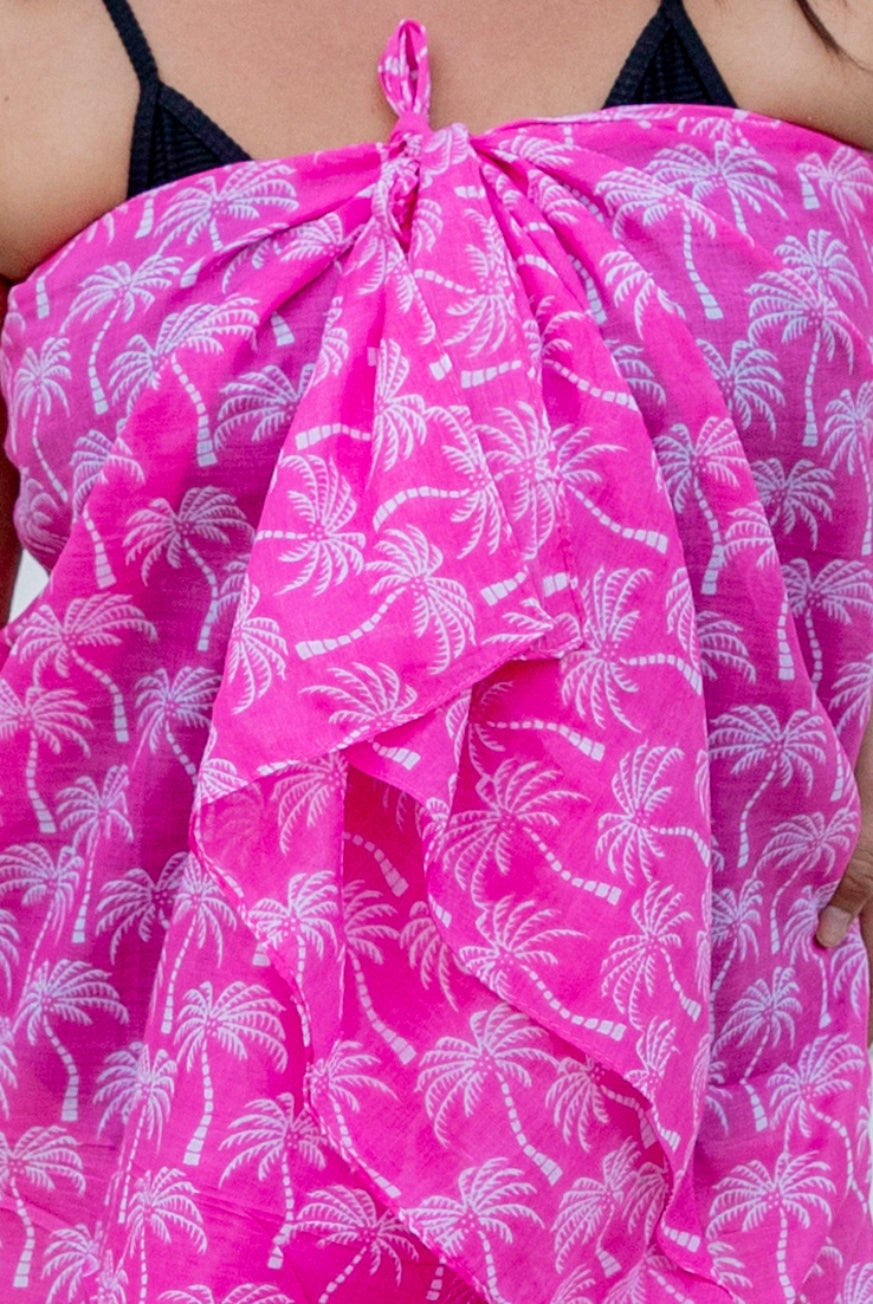 Marigot Bay Palm Tree Cotton Sarong