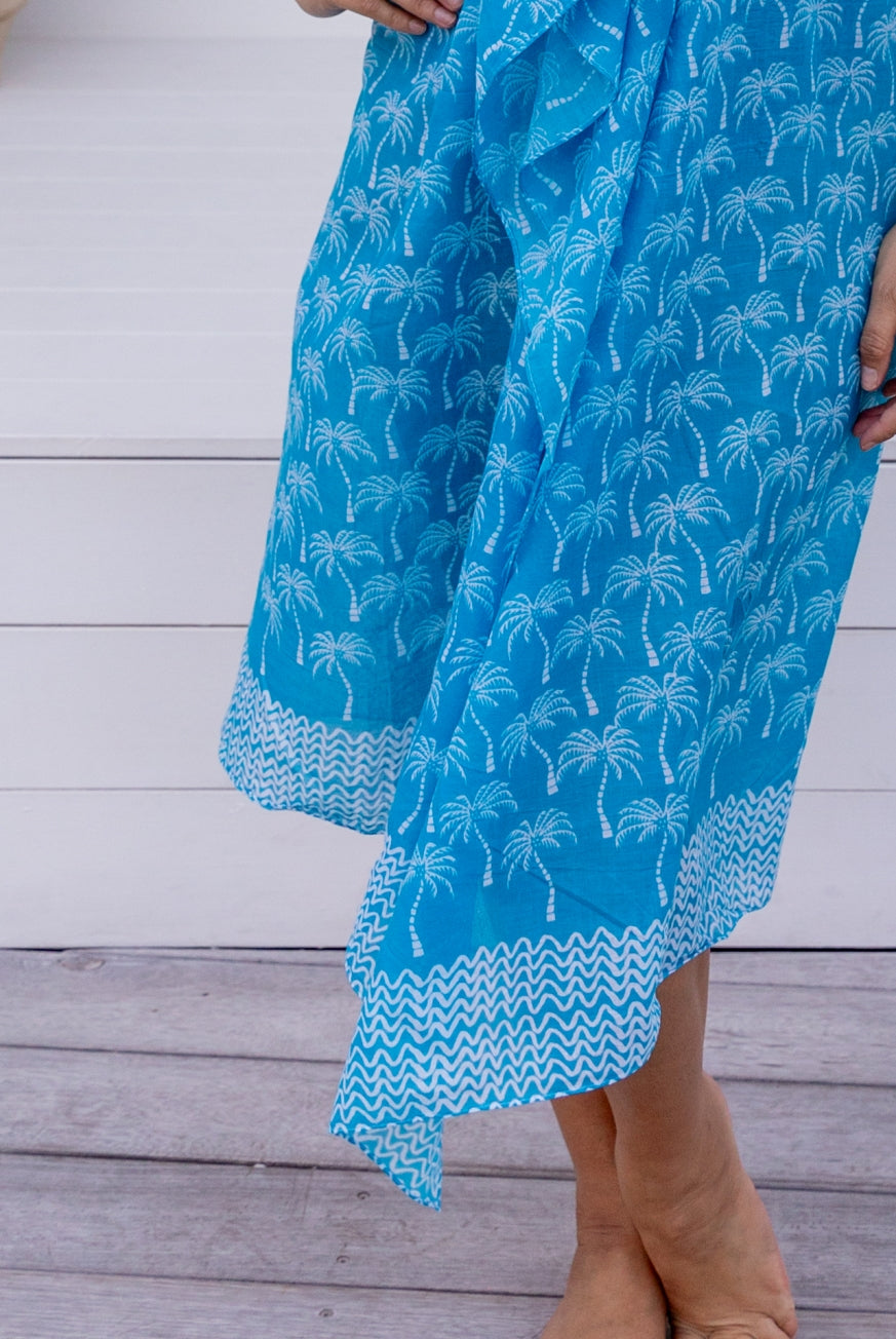 Marigot Bay Palm Tree Cotton Sarong