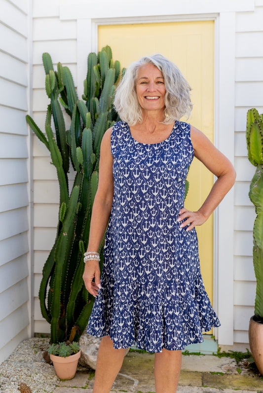 Anchor Cotton Beach Dress