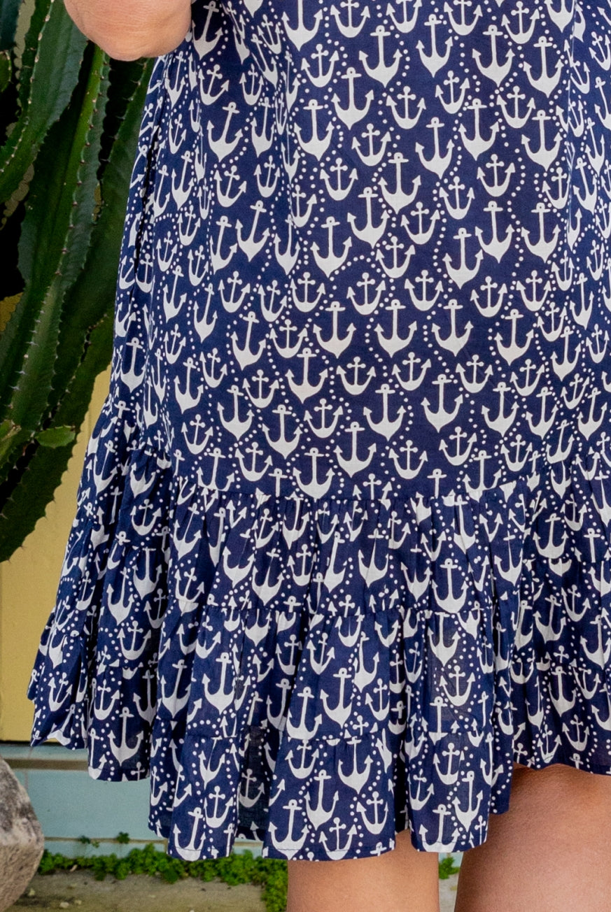 Anchor Cotton Beach Dress