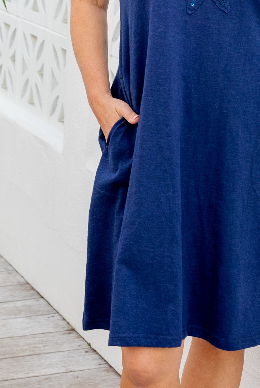 Classic Cotton Keyhole Dress