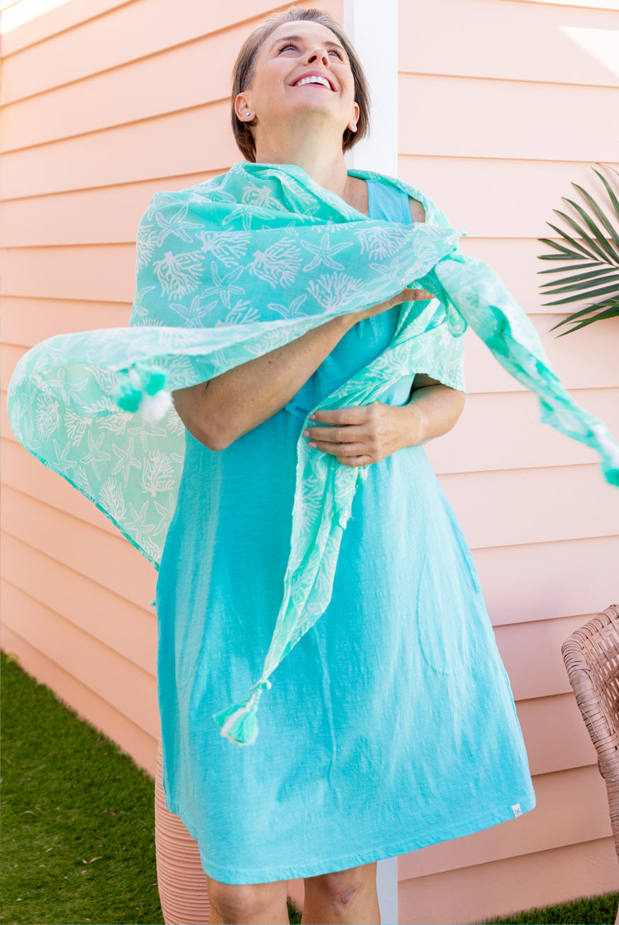 Classic Cotton Keyhole Dress