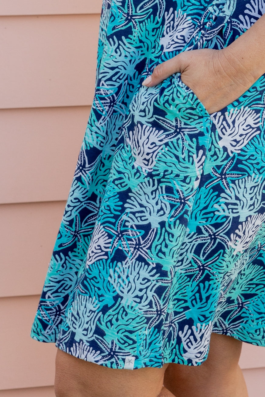 Coral Reef Cotton Dress