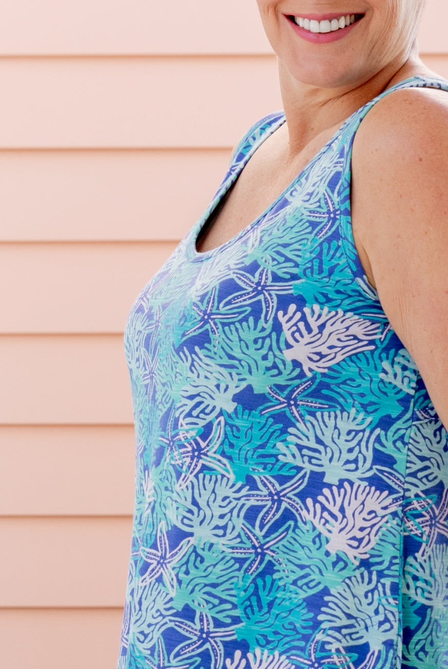 Coral Reef Cotton Dress