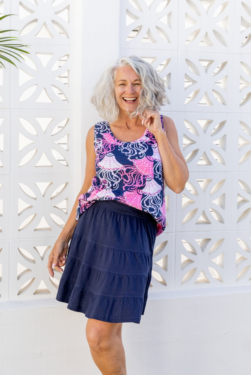 Frilly Fish Cotton Tank Top