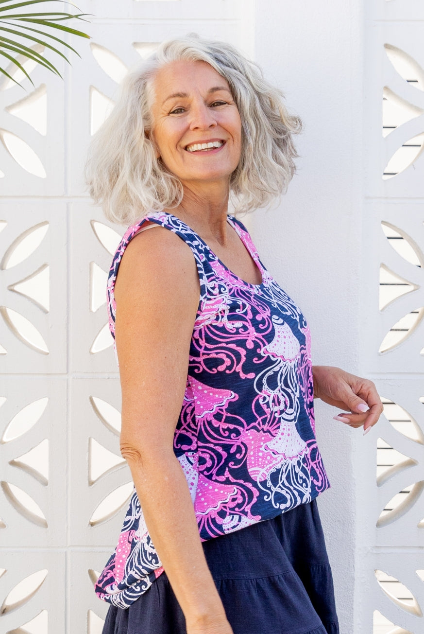 Frilly Fish Cotton Tank Top