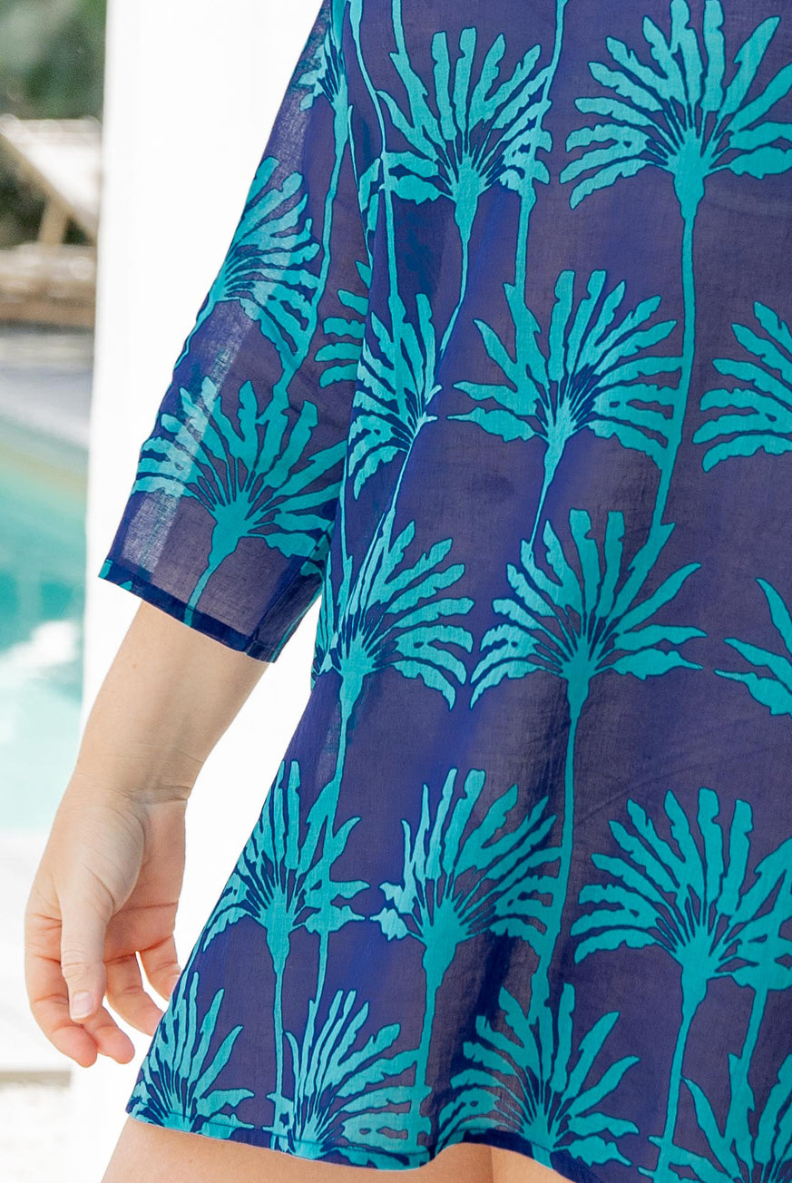 Umbrella Palm Cotton Beach Tunic