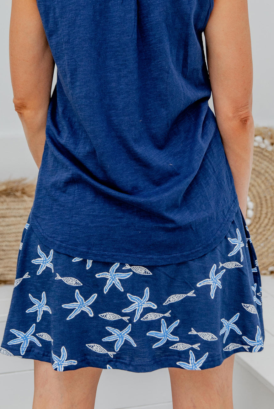 Reef Fish Cotton Beach Skort