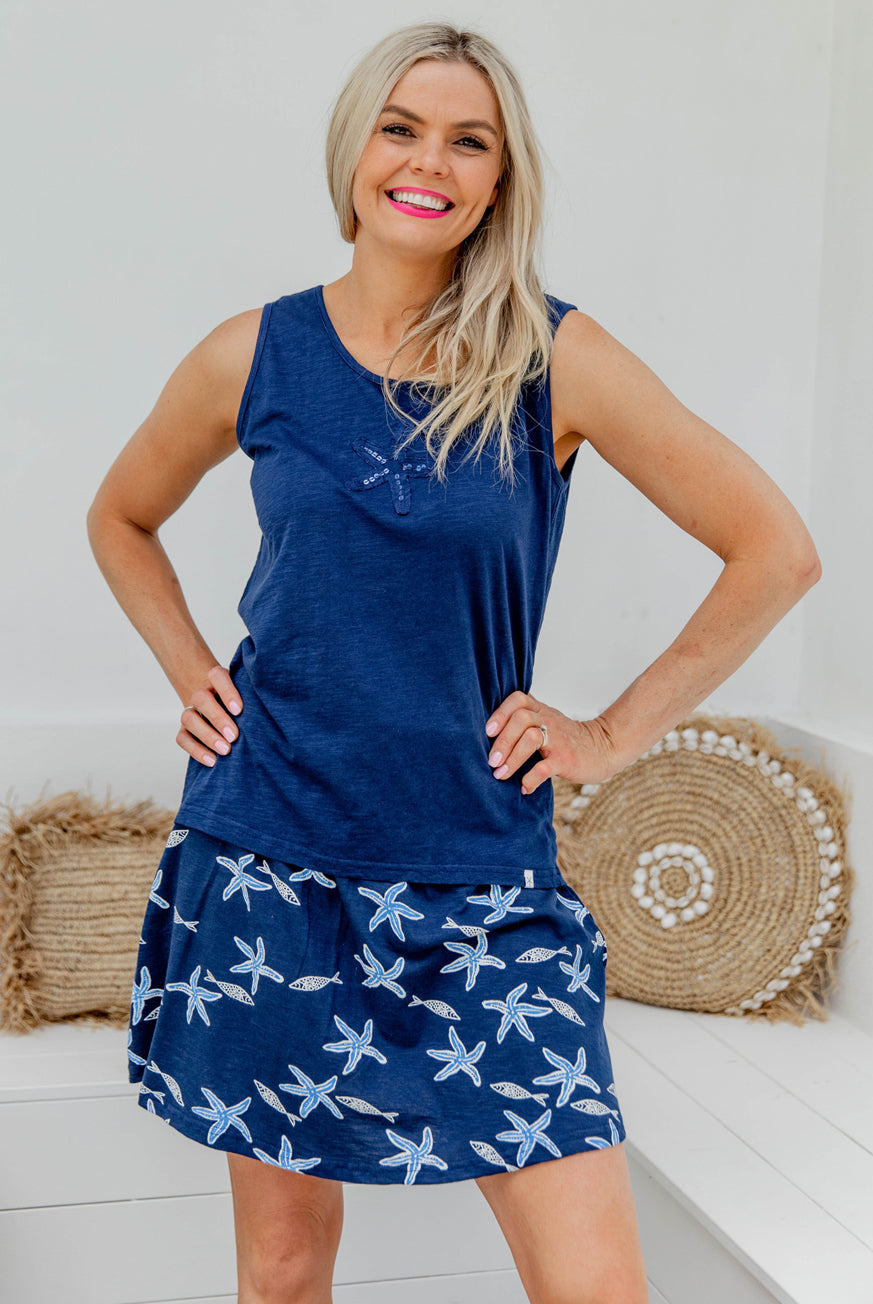Reef Fish Cotton Beach Skort