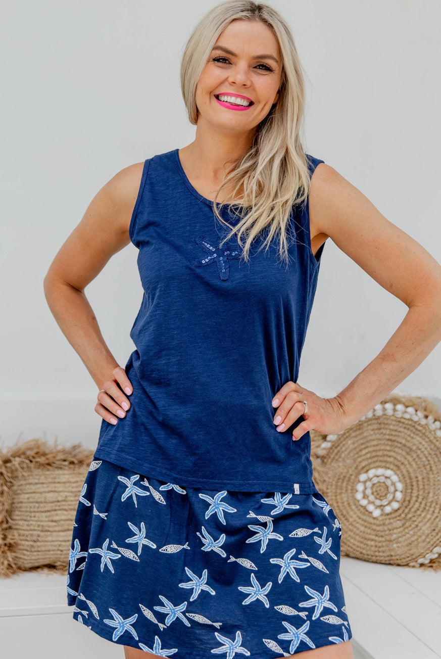 Reef Fish Cotton Beach Skort