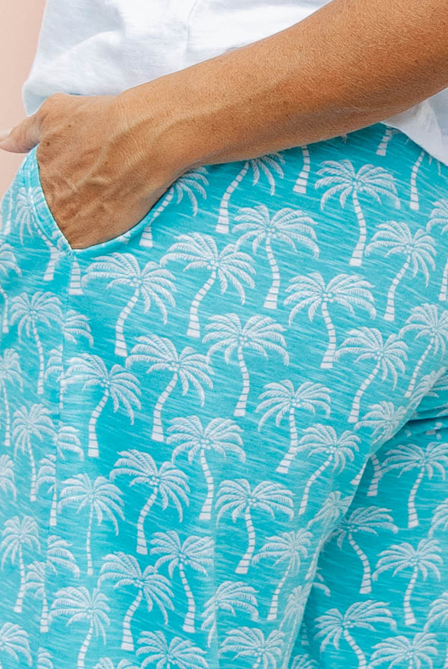Palm Tree Cotton Pants