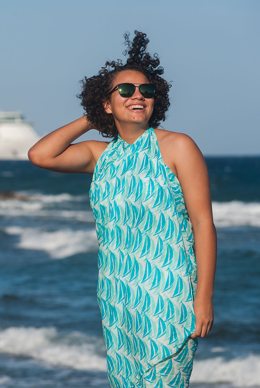Sailaway Printed Cotton Sarong Pareo