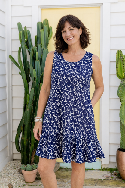 Anchor Cotton Beach Dress