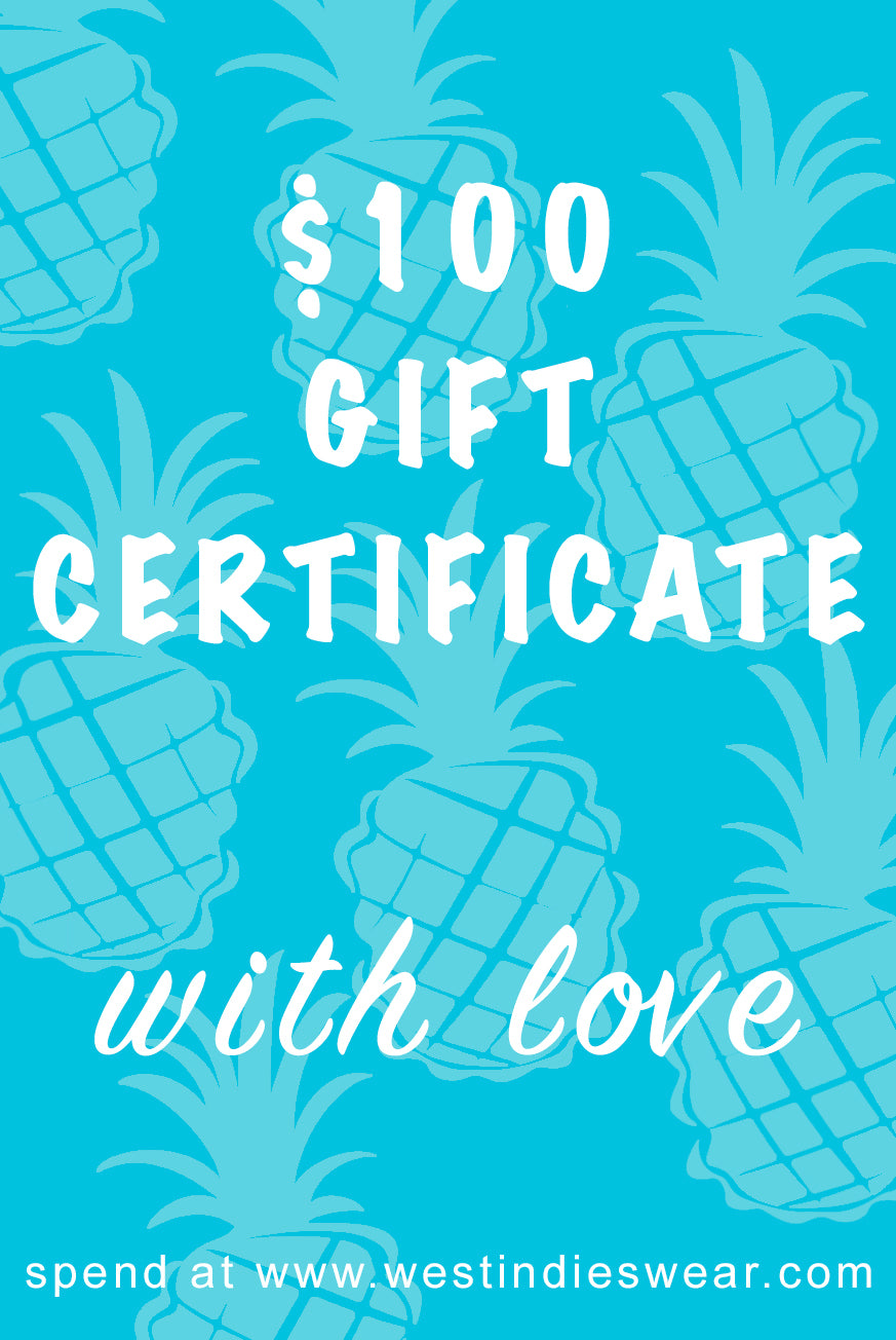 Gift Certificate for Island Vacation Outfits - West Indies Wear