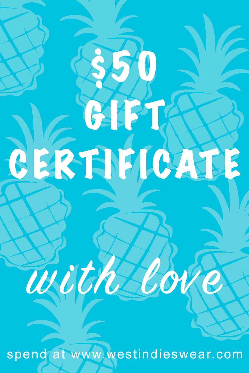 Gift Certificate for Island Vacation Outfits - West Indies Wear