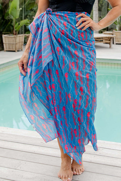 Seahorse Cotton Sarong Pareo – West Indies Wear