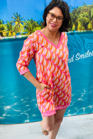 Sailaway Cotton Tunic Dress for Women - West Indies Wear