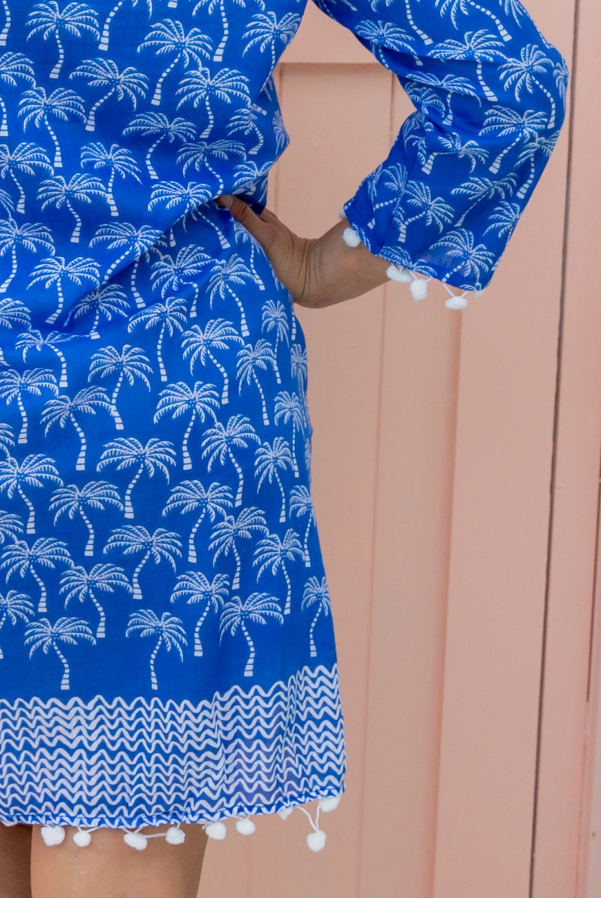 Marigot Bay Palm Tree Cotton Dress
