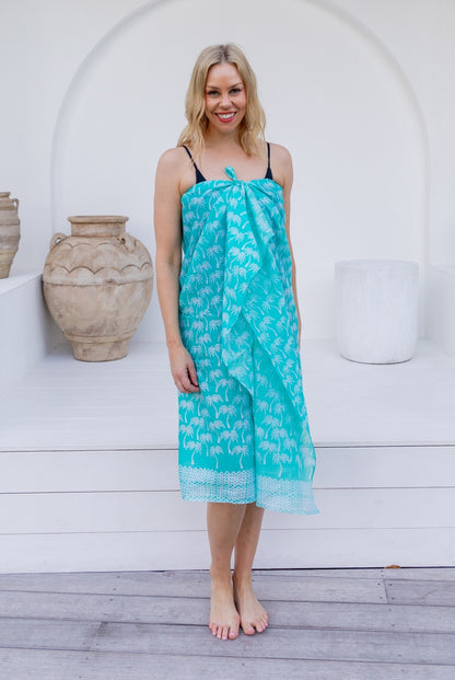 Marigot Bay Palm Tree Cotton Sarong