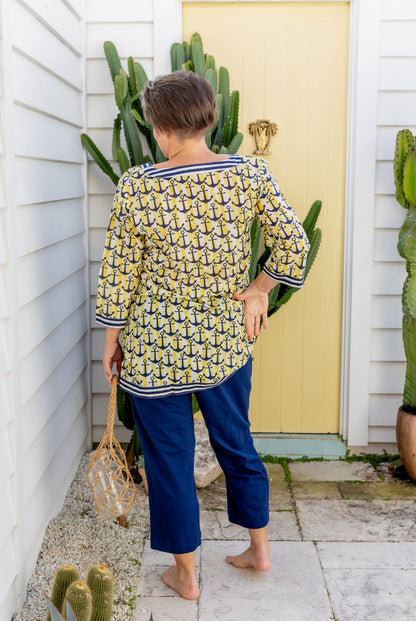 Anchor Cotton Beach Tunic Coverup