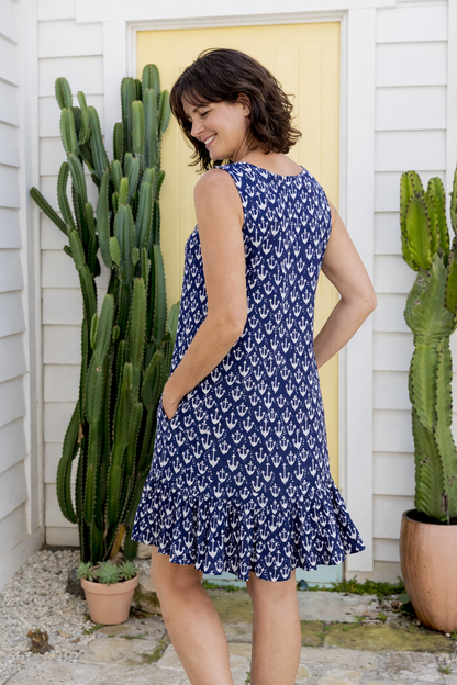 Anchor Cotton Beach Dress
