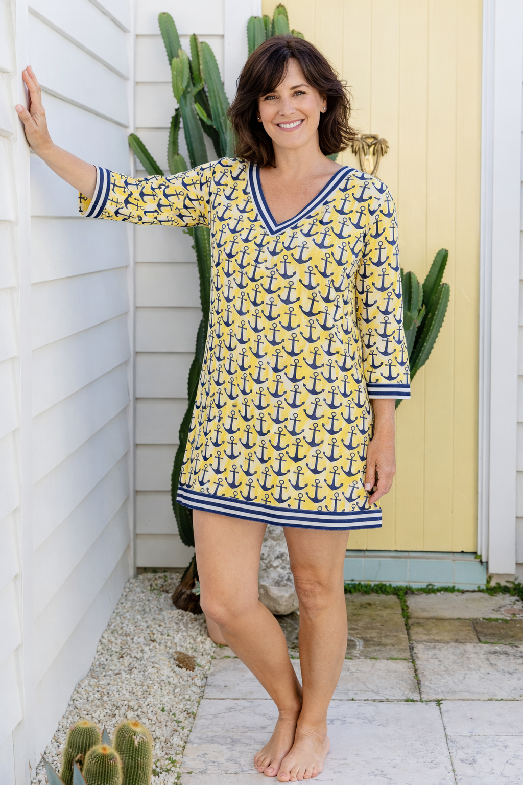 Anchor Cotton Beach Tunic Coverup