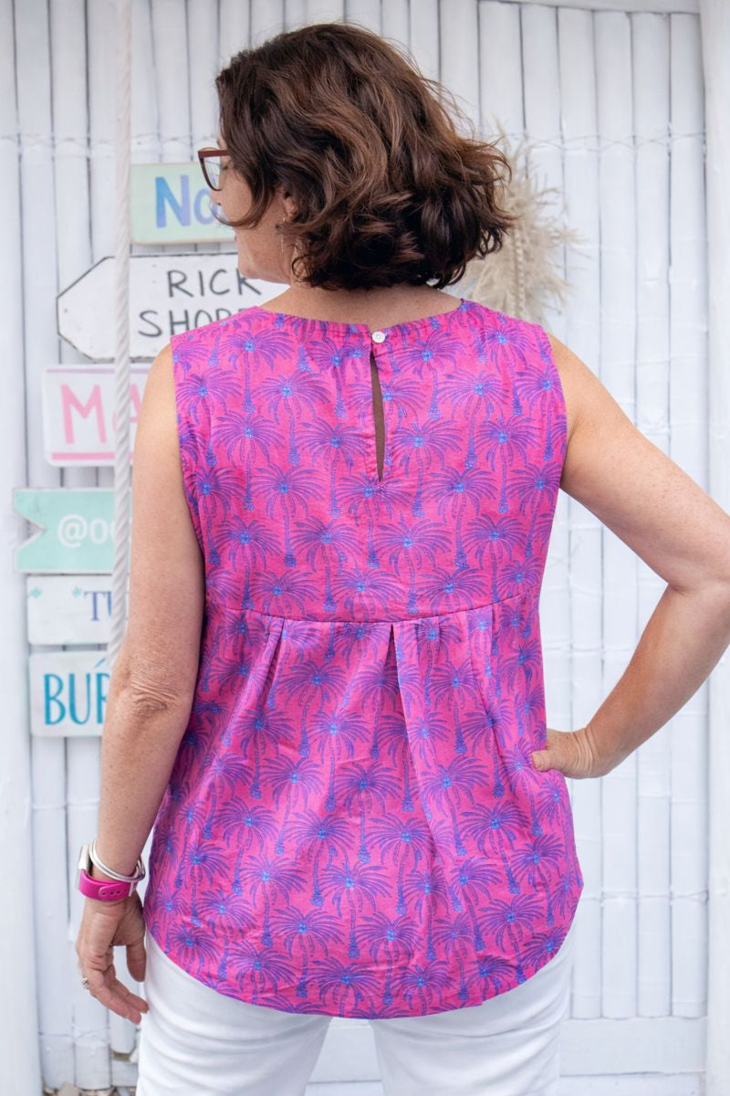 Anguilla Palm Cotton Beach Top