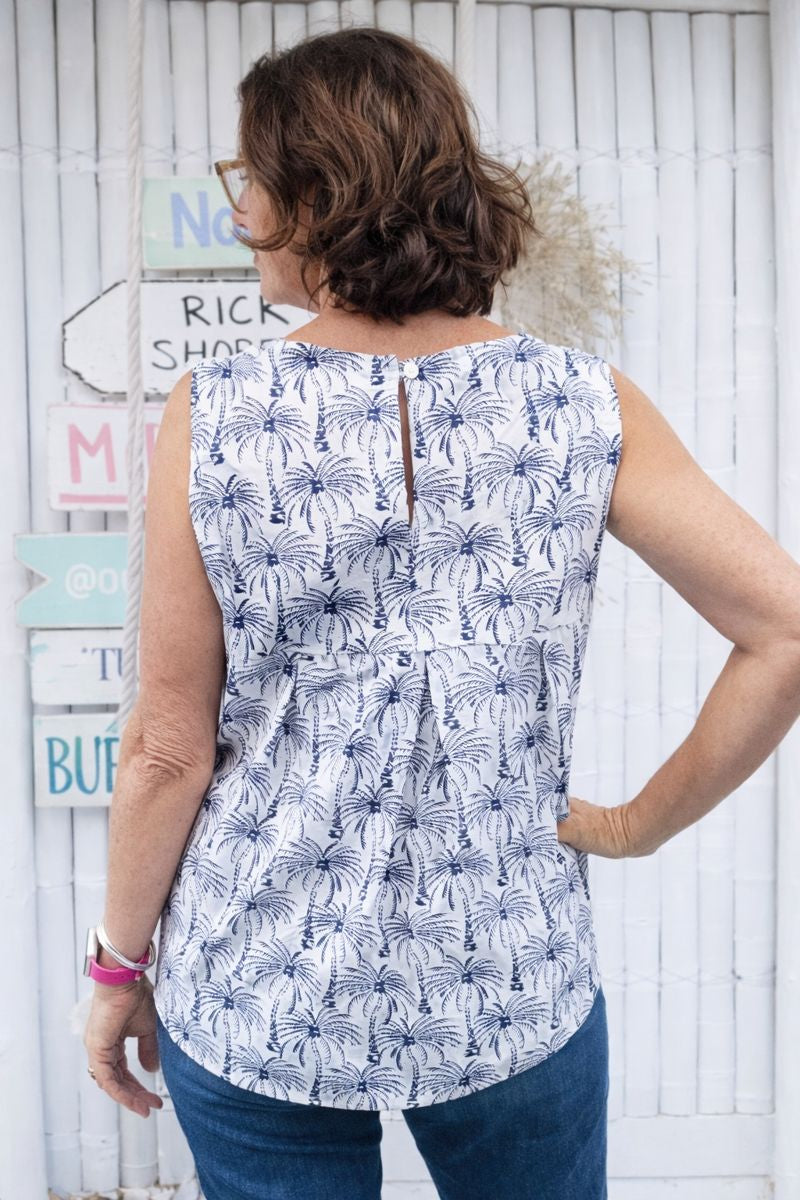 Anguilla Palm Cotton Beach Top