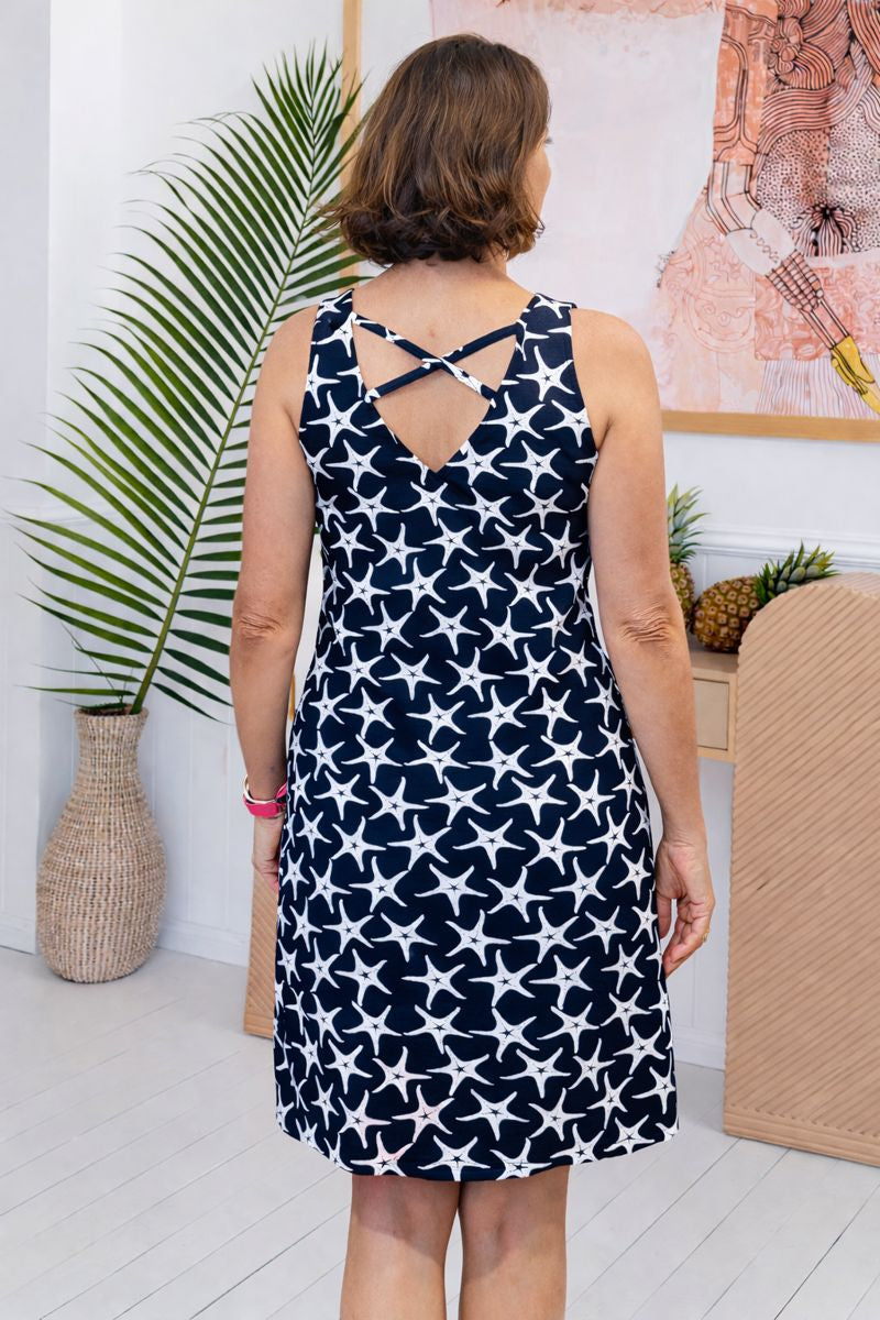 SeaStar Cotton Dress with Criss Cross Straps