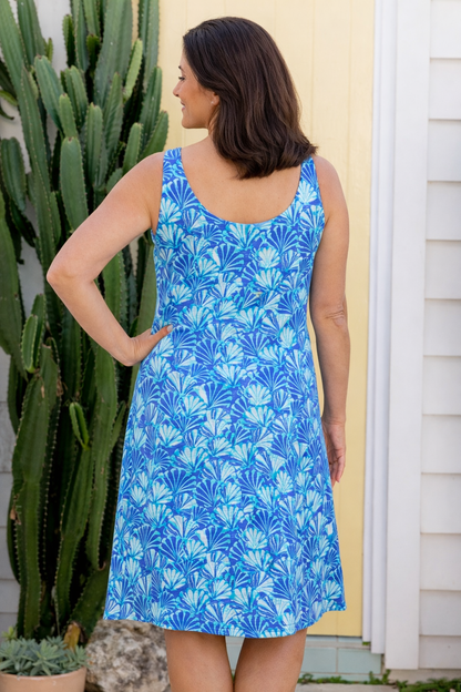 Shell Cotton Empire Dress
