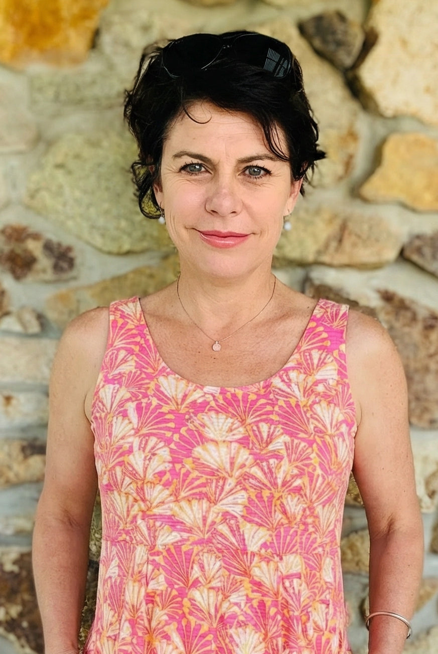 Shell Cotton Empire Dress