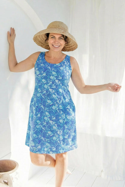 Shell Cotton Empire Dress