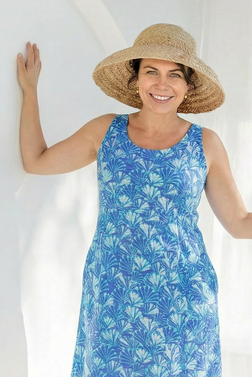 Shell Cotton Empire Dress