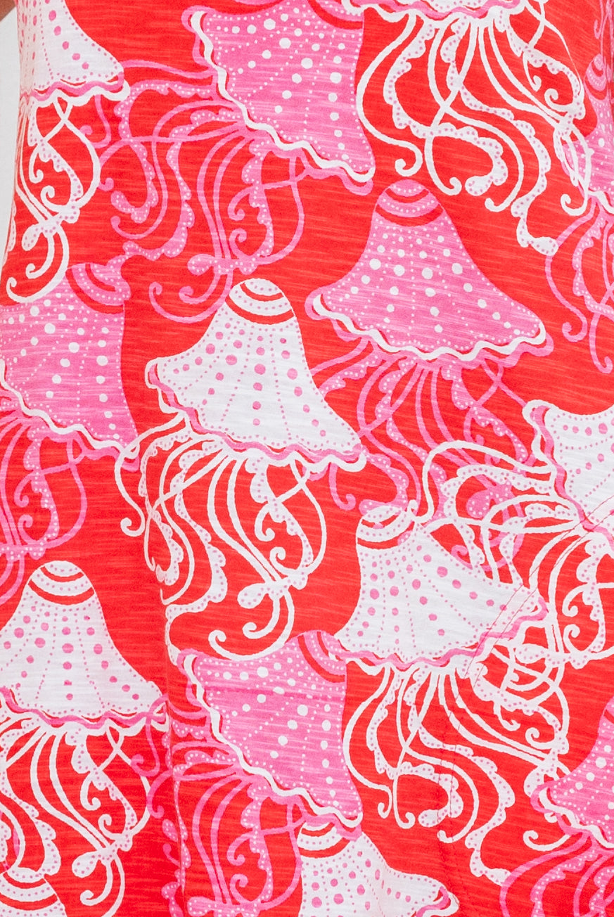 Frilly Fish Cotton Short Sleeve Dress