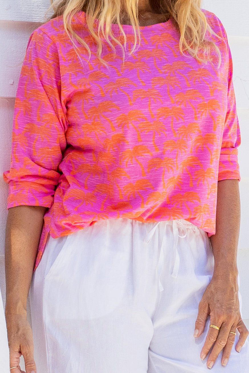 Palm Tree Long Sleeve Top