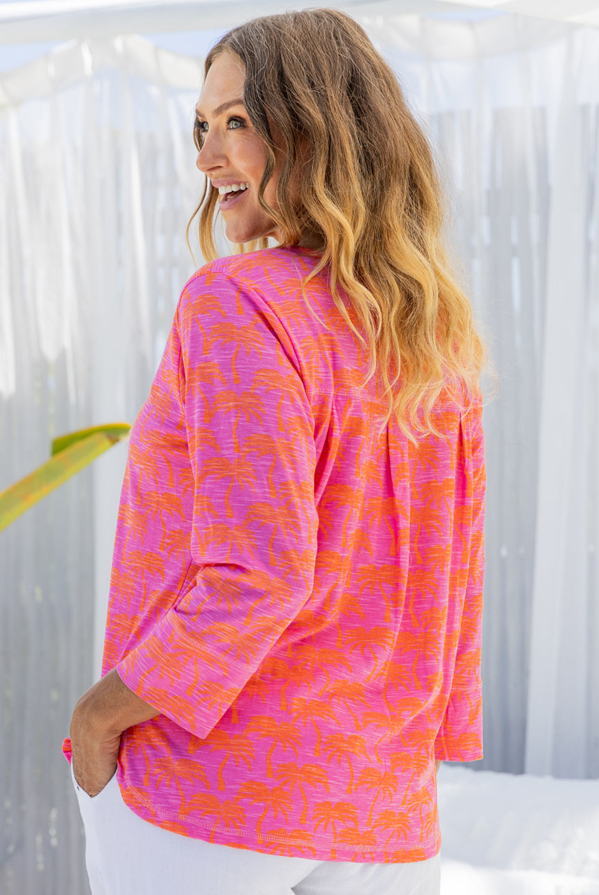 Palm Tree Long Sleeve Top