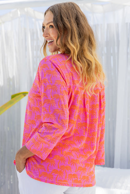 Palm Tree Long Sleeve Top