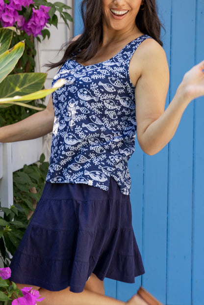 Comfortable Cotton Vacation Ruffle Skirt