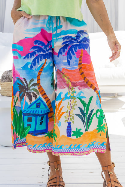 Palazzo Cotton Pants