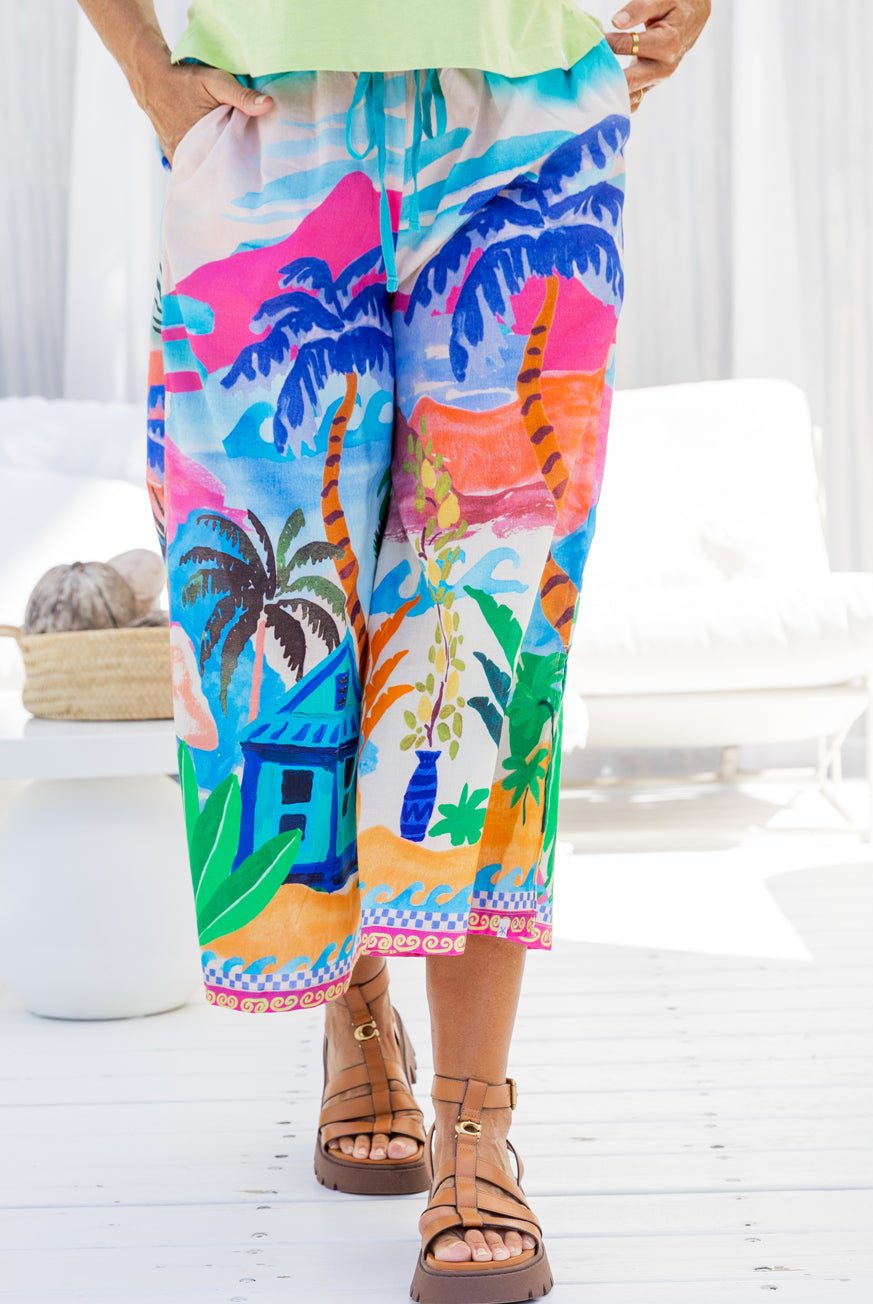 Palazzo Cotton Pants