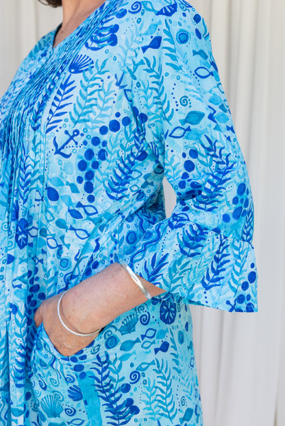 Seaweed Cotton Tunic Dress