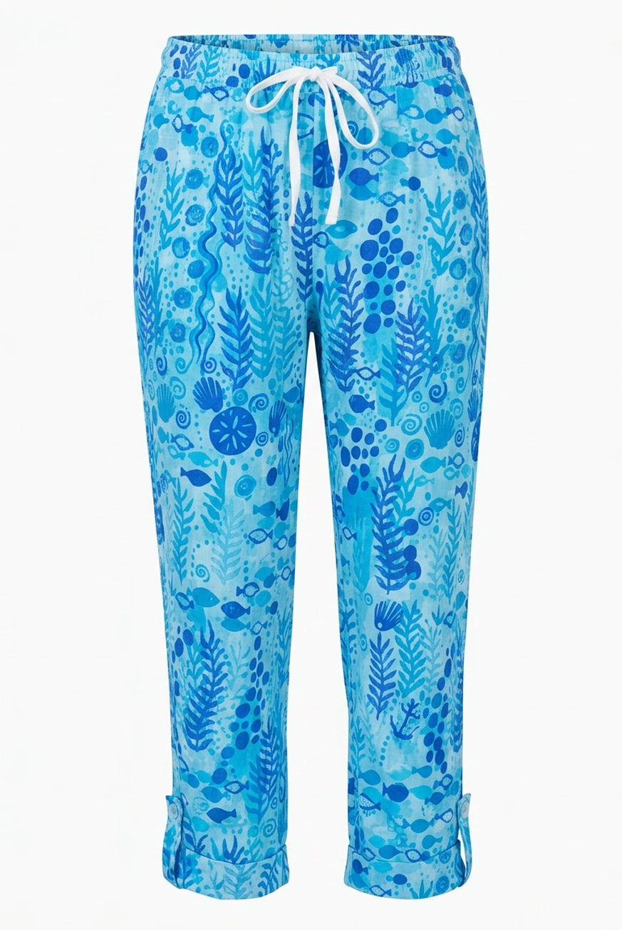 Seaweed Cotton Beach Pants