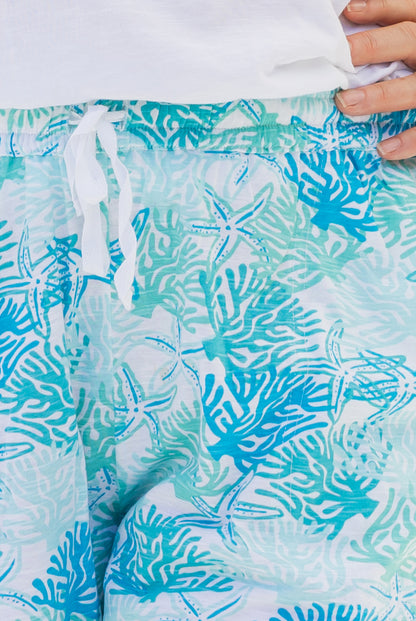 Coral Reef Cotton Shorts