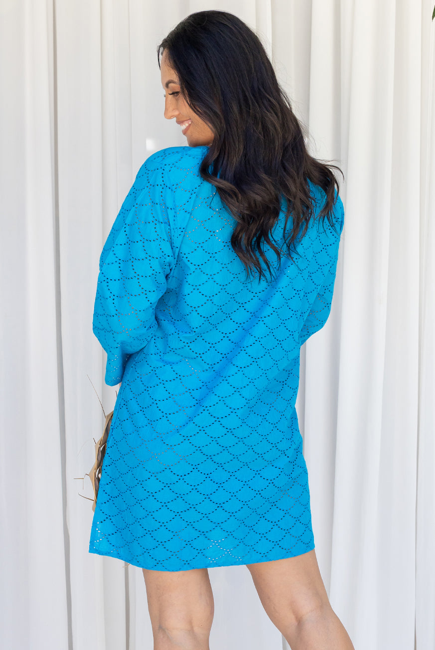 Mermaid Embroidered Cotton Tunic