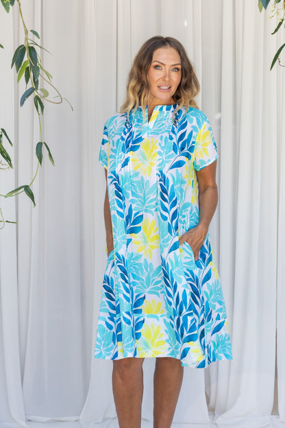 Lydia Dress w SeaFoam Print